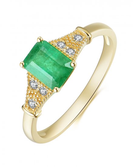 EMERALD CUT DIAMOND RING (TR4126)