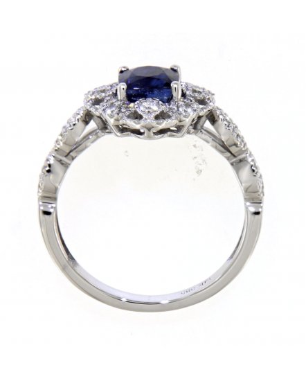 CUSHION SAPPHIRE DIAMOND RING (TR4130)