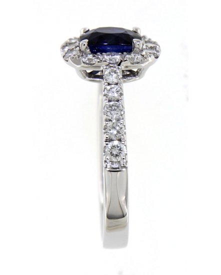 CUSHION SAPPHIRE DIAMOND RING (TR4136)