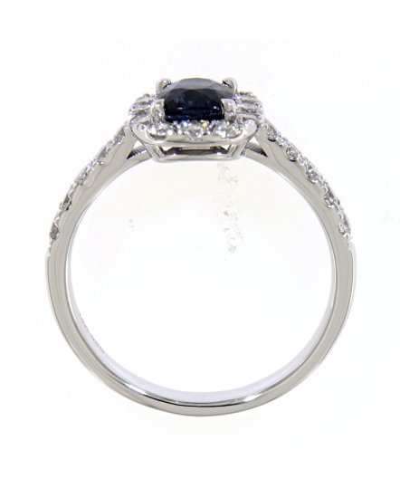 CUSHION SAPPHIRE DIAMOND RING (TR4136)