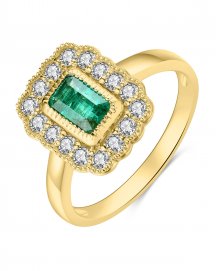 EMERALD CUT DIAMOND RING (TR4141)