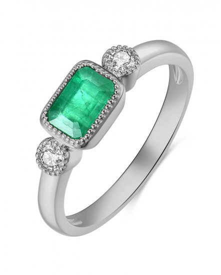 EMERALD CUT DIAMOND RING (TR4144)