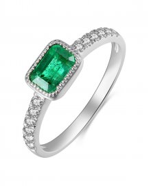 EMERALD CUT DIAMOND RING (TR4145)