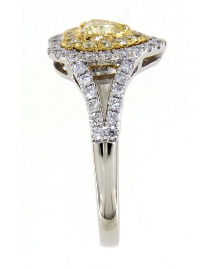 MULTI TONE HEART SHAPE DIAMOND ENGAGEMENT RING (TR4150)