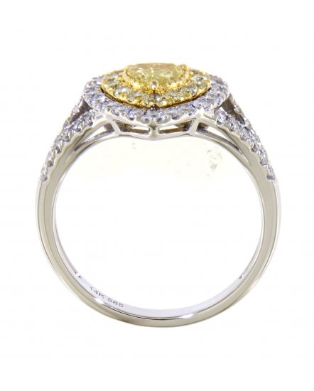 MULTI TONE HEART SHAPE DIAMOND ENGAGEMENT RING (TR4150)