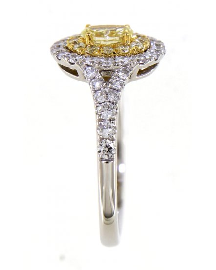MULTI TONE OVAL DIAMOND ENGAGEMENT RING (TR4154)