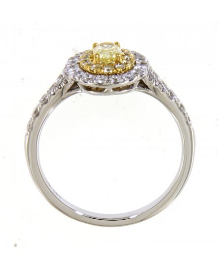 MULTI TONE OVAL DIAMOND ENGAGEMENT RING (TR4154)