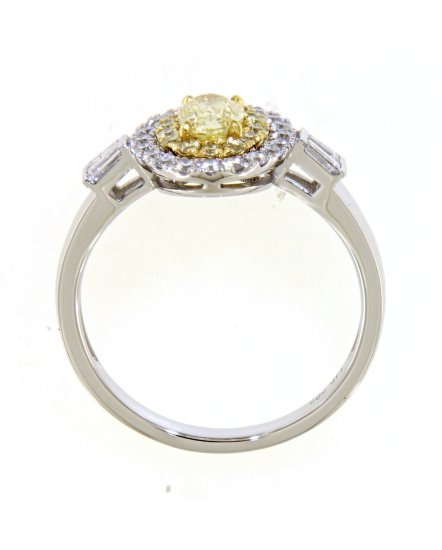 MULTI TONE OVAL DIAMOND ENGAGEMENT RING (TR4155)