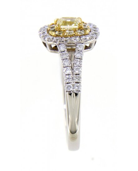 MULTI TONE CUSHION DIAMOND ENGAGEMENT RING (TR4157)