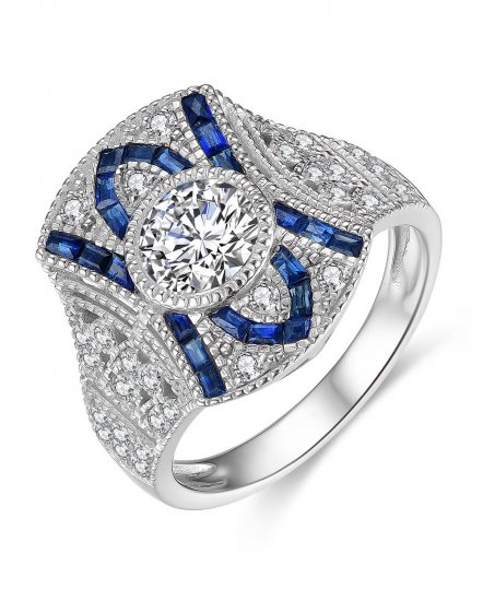 SAPPHIRE DIAMOND RING (TR4162)