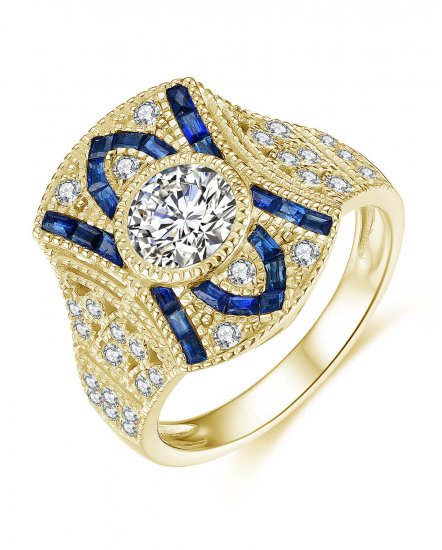 SAPPHIRE DIAMOND RING (TR4162)