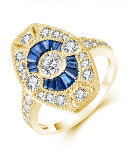 SAPPHIRE DIAMOND RING (TR4181)