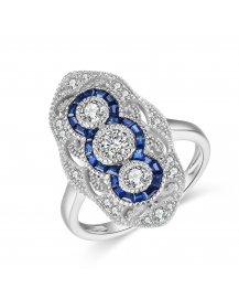 SAPPHIRE DIAMOND RING (TR4184)