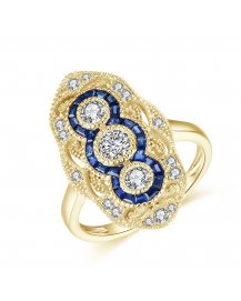 SAPPHIRE DIAMOND RING (TR4184)