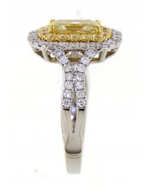 MULTI TONE CUSHION DIAMOND ENGAGEMENT RING (TR4187)