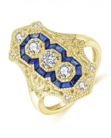 SAPPHIRE DIAMOND RING (TR4197)