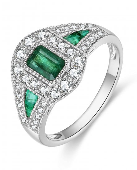 EMERALD CUT DIAMOND RING (TR4211)