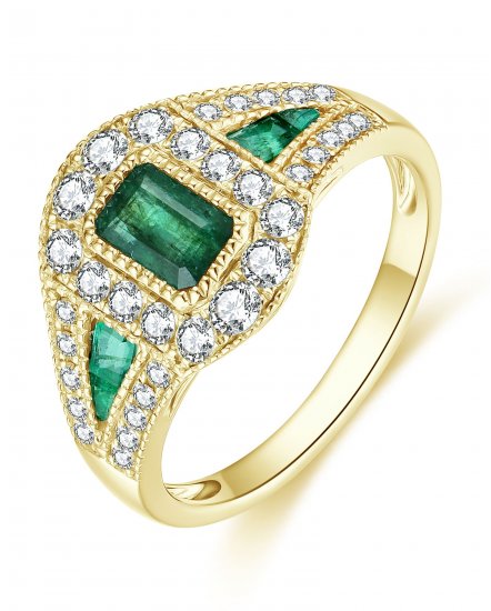 EMERALD CUT DIAMOND RING (TR4211)