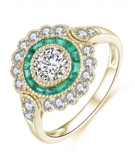 EMERALD DIAMOND RING (TR4225)
