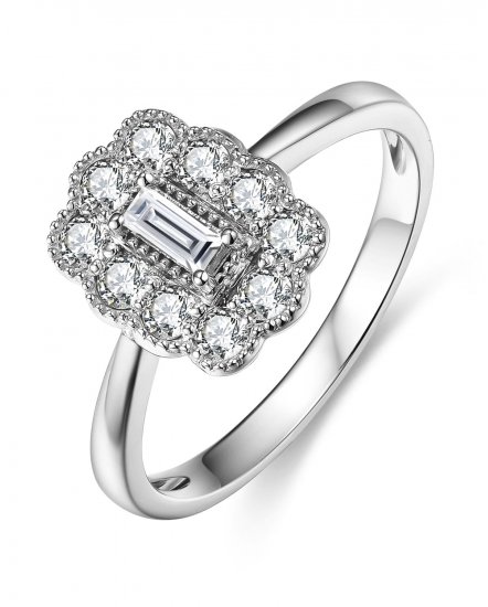 BAGUETTE DIAMOND ENGAGEMENT RING (TR4229)