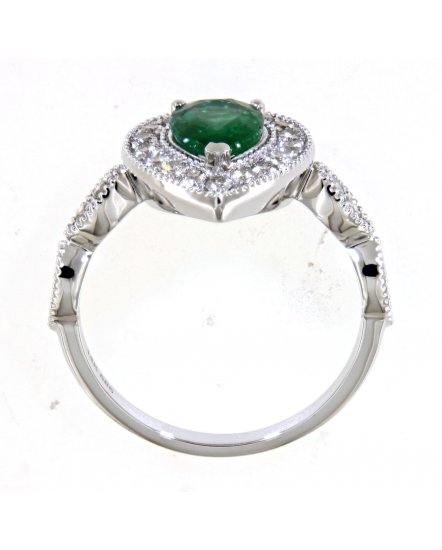 PEAR EMERALD DIAMOND RING (TR4231)