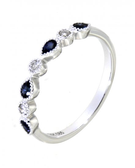 PEAR COLORED STONE DIAMOND BAND (TR4256)