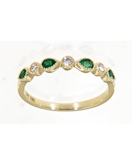 PEAR COLORED STONE DIAMOND BAND (TR4256)
