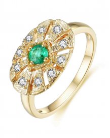 EMERALD DIAMOND RING (TR4262)