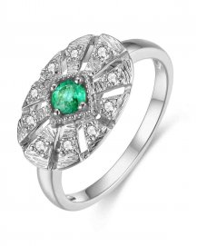 EMERALD DIAMOND RING (TR4262)