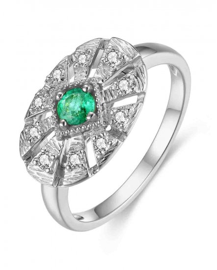 EMERALD DIAMOND RING (TR4262)