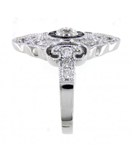 MARQUISE STYLE SAPPHIRE DIAMOND RING (TR4272)