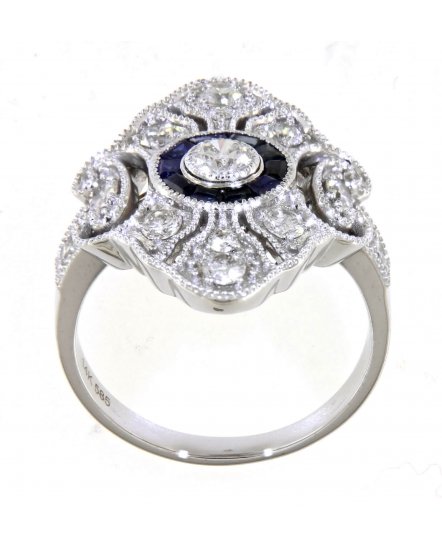 MARQUISE STYLE SAPPHIRE DIAMOND RING (TR4272)