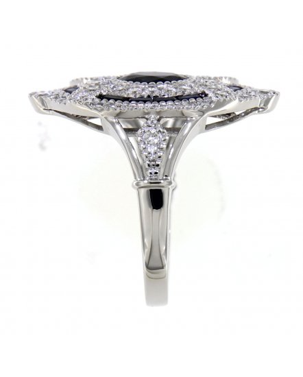 OVAL SAPPHIRE DIAMOND RING (TR4273)
