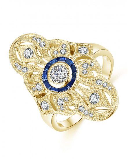 SAPPHIRE DIAMOND RING (TR4274)