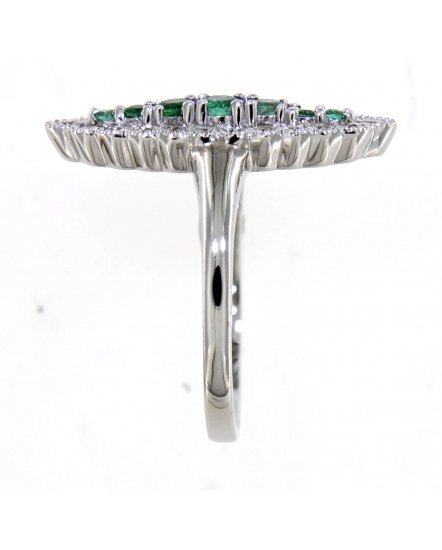 MARQUISE SHAPE EMERALD DIAMOND RING (TR4276)