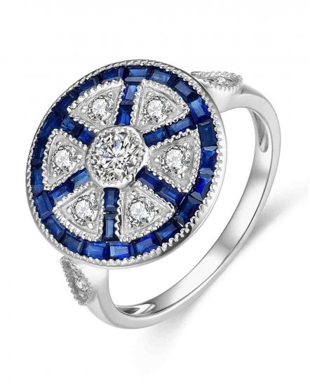 SAPPHIRE DIAMOND RING (TR4279)
