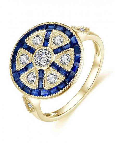 SAPPHIRE DIAMOND RING (TR4279)