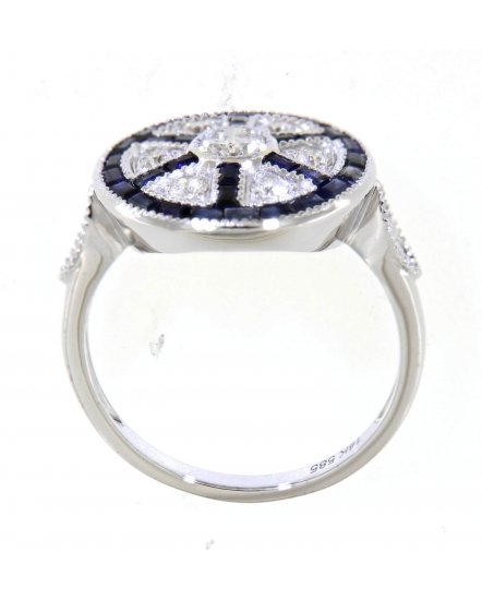 SAPPHIRE DIAMOND RING (TR4279)