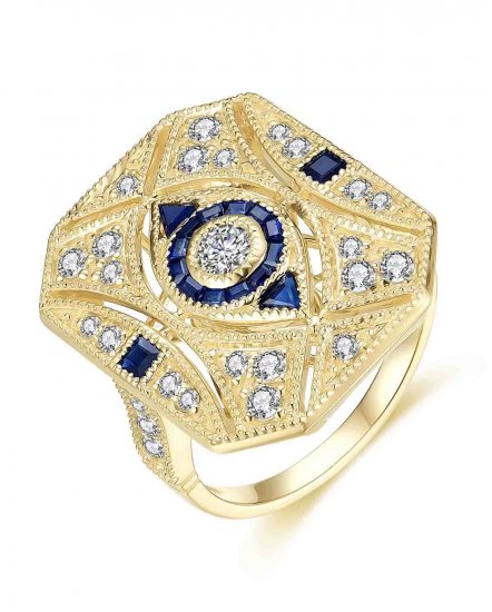 SAPPHIRE DIAMOND RING (TR4280)