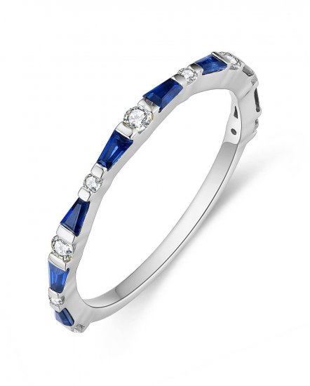 BAGUETTE SAPPHIRE DIAMOND BAND (TR4286)