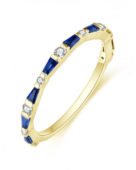 BAGUETTE SAPPHIRE DIAMOND BAND (TR4286)