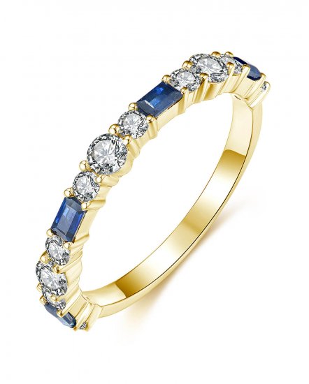 BAGUETTE SAPPHIRE DIAMOND BAND (TR4287)