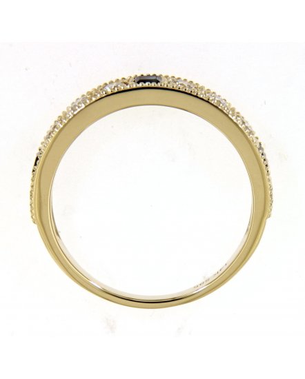 PRINCESS CUT SAPPHIRE DIAMOND BAND (TR4290)