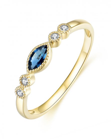 MARQUISE SAPPHIRE DIAMOND RING (TR4302)