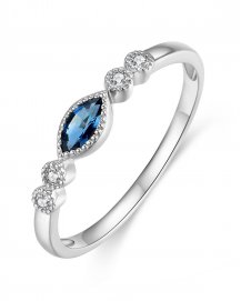 MARQUISE STYLE COLORED STONE DIAMOND RING (TR4302)