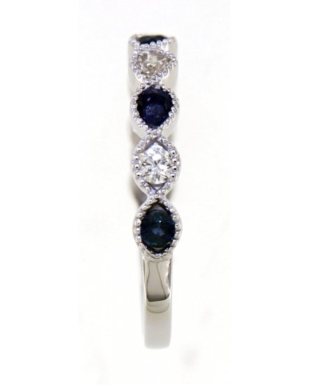 MARQUISE STYLE SAPPHIRE DIAMOND BAND (TR4303)