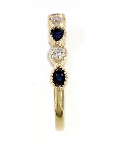MARQUISE STYLE SAPPHIRE DIAMOND BAND (TR4303)
