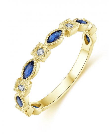 MARQUISE SAPPHIRE DIAMOND BAND (TR4307)