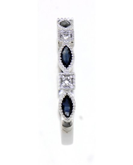 MARQUISE SAPPHIRE DIAMOND BAND (TR4307)