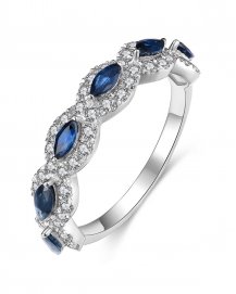 MARQUISE SAPPHIRE DIAMOND BAND (TR4309)